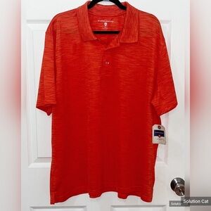 Saddlebred Tangerine Orange Polo Short Sleeve Men's Shirt Plus size 2XL new